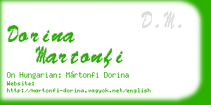 dorina martonfi business card